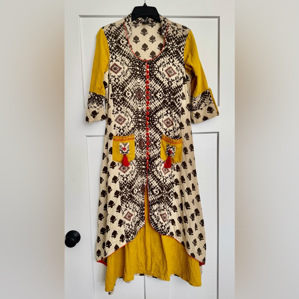 Women’s Long Double Layer Kurti by Soch, Medium